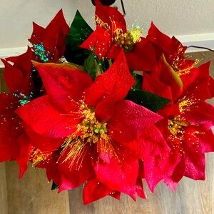 Vintage optic light poinsettia